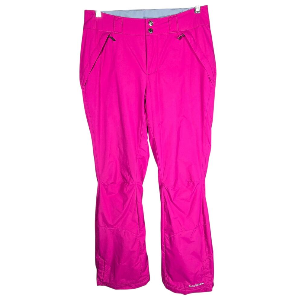 Columbia Snow Pants Women S Pink Insulated Ski Snowboard Winter Waterproof READ